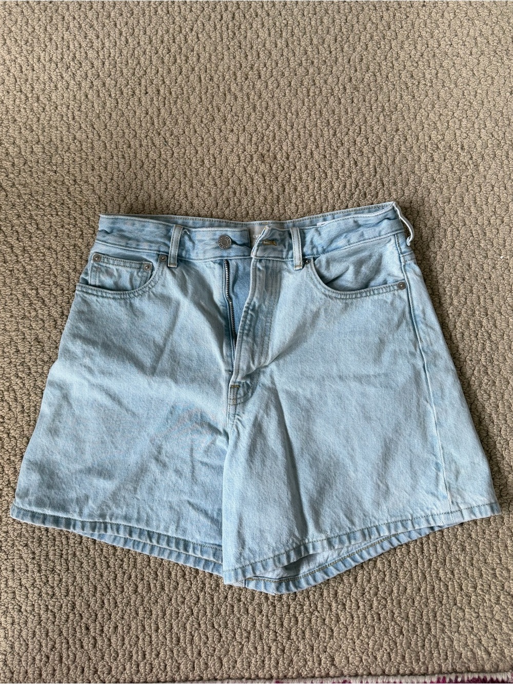Everlane A-Line Denim Shorts Light Wash Size 27